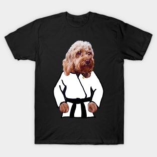 Kong fu Cava - Karate - martial arts Cavapoo Cavoodle puppy dog  - cavalier king charles spaniel poodle, puppy love T-Shirt